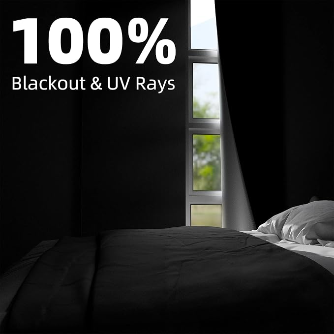 NIGHTON Portable Blackout Curtains 30"×59", Strong Hook and Loop Tape Strips - Image 2