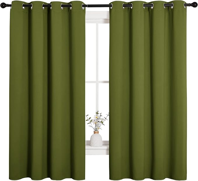 NICETOWN Bedroom Curtain Panels Blackout Draperies, Thermal Insulated Solid - Image 2