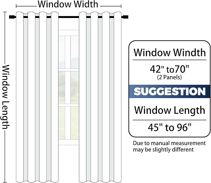 Yakamok 100% Blackout Curtains 84 Inch Length 2 Layers, Light Blocking Thermal - Image 7