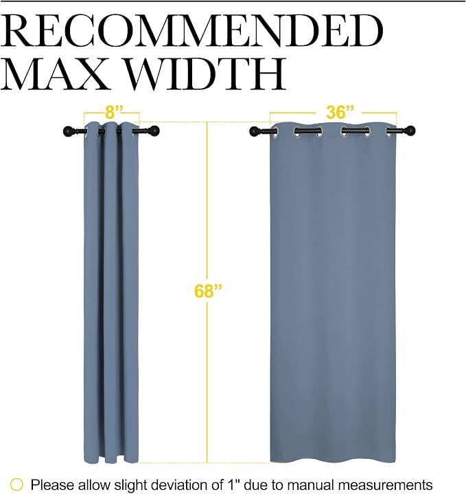 NICETOWN Short Curtains for Kitchen, Thermal Insulated Solid Grommet Blackout - Image 7