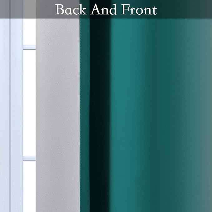 SimpleHome Ombre Room Darkening Curtains 45 inches Length - Image 5