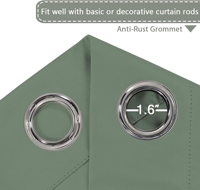 H.VERSAILTEX Blackout Patio Curtains 100 x 108 Inches - Image 3