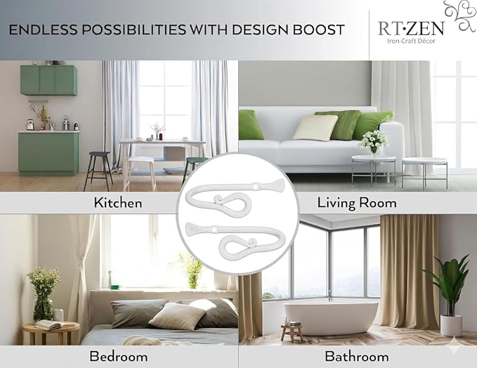 RTZEN Decorative Metal Curtain Tiebacks - Image 3