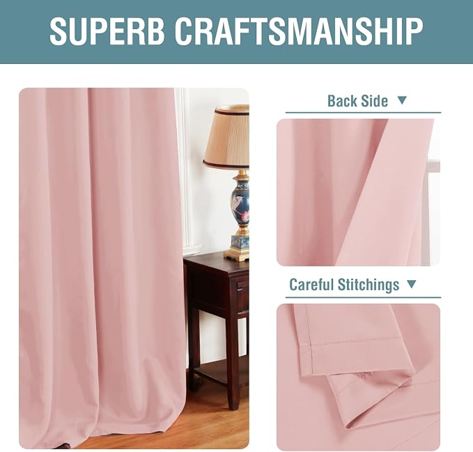 H.VERSAILTEX Pink Blackout Curtain - Image 3