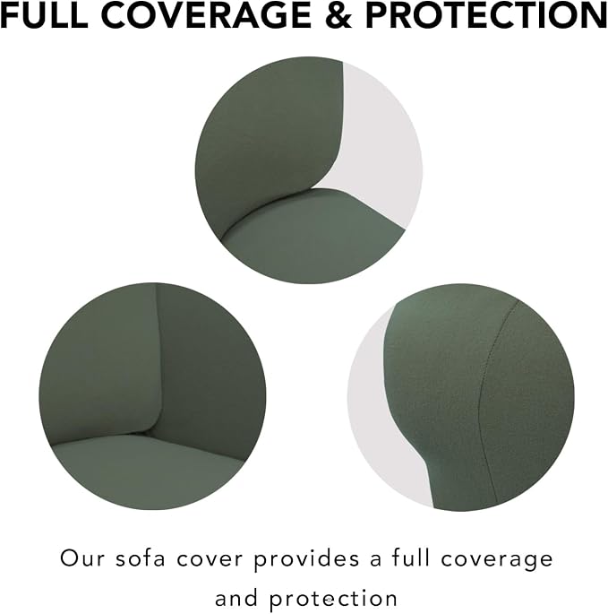 PureFit Super Stretch Sofa Slipcover – Spandex Non Slip Soft Couch Sofa Cover - Image 4