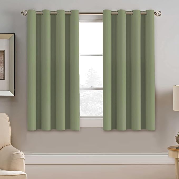 H.VERSAILTEX Blackout Curtain for Living Room Small Window Kitchen Blackout by HVERSAILTEX