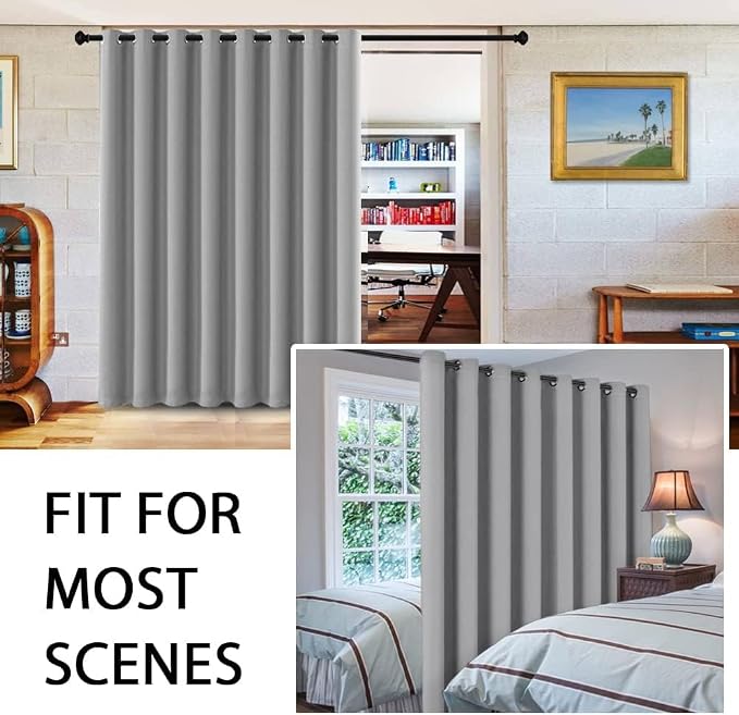 H.VERSAILTEX Blackout Curtains for Sliding Glass Door Room Divider Curtains - Image 2