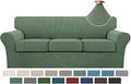 Turquoize 4 Piece Sofa Covers for 3 Cushion Couch Sofa Slipcover Soft Couch by Turquoize