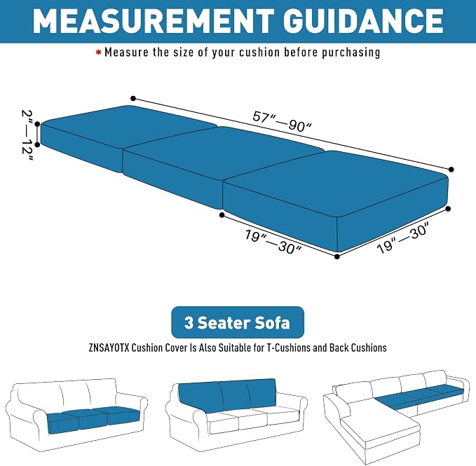 2025 Stretch Cushion Cover for Sofa, Individual Couch Sofa Seat Covers - Image 2
