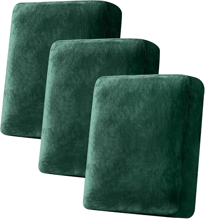 Couch Cover Stretch Velvet Sofa Cushion Cover 3-Piece by Taque
