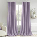 MIULEE Lilac Back Tab Blackout Curtains 120 Inch Long 2 Panels Set by MIULEE