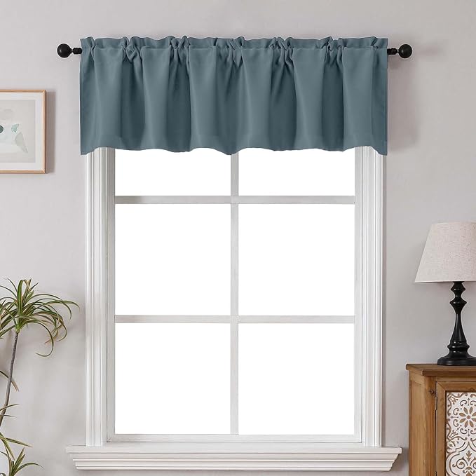 Chyhomenyc Blackout Valances for Windows, Short Window Valance Curtains for - Image 2