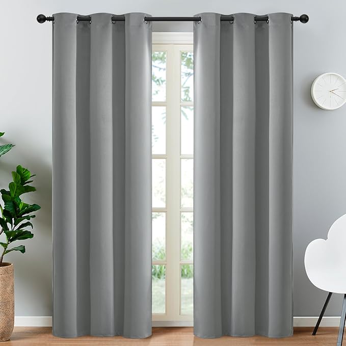 Yakamok Dove Grey Room Darking 84 Inch Length 2 Panel Sets by Yakamok
