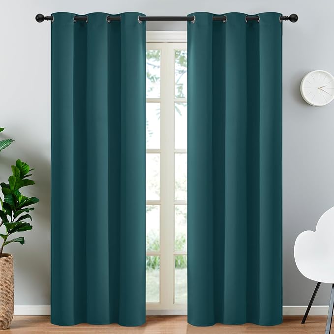 Yakamok Blackout Curtains for Bedroom 2 Panels Set 84 Inch Length Thermal by Yakamok