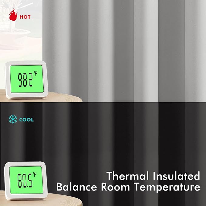 MIULEE Blackout Curtains for Bedroom 2 Panels 40 x 84 Inch Long Silver | - Image 3