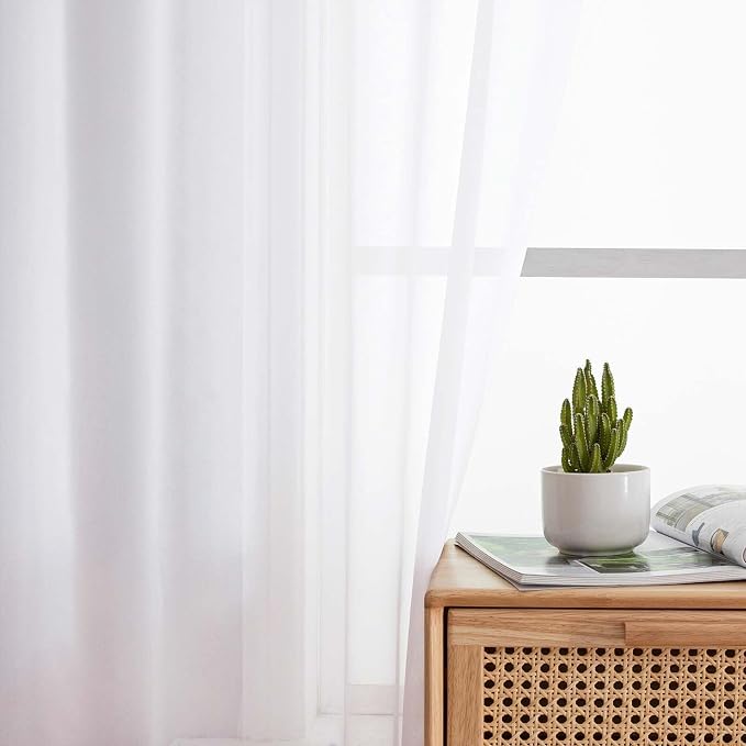 Extra Long Sheer White Curtains - Image 5