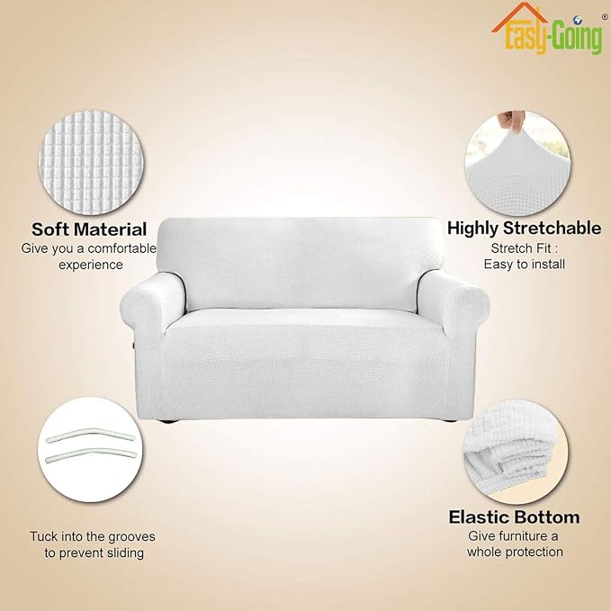 Easy-Going Stretch Loveseat Slipcover 1-Piece Sofa Cover Furniture Protector - Image 3