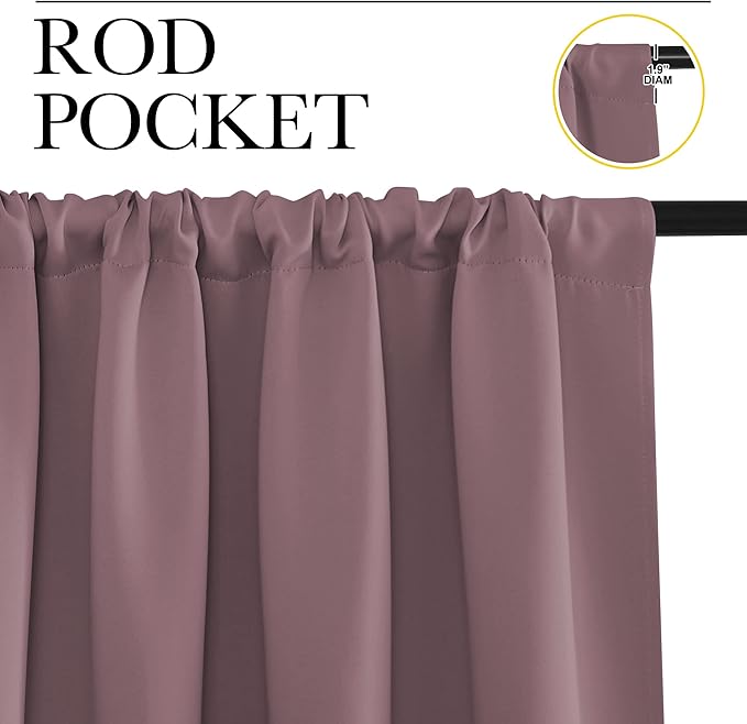 NICETOWN Blackout Curtains for Living Curtains, Room Darkening Curtains & - Image 3