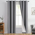 Yakamok 100% Blackout Curtain Panels 84 inches Cold and Light Blocking Drapes by Yakamok