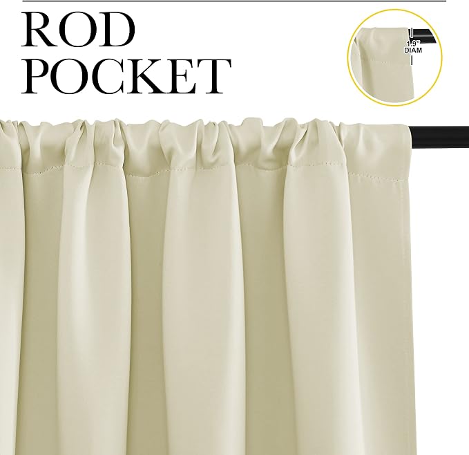 NICETOWN Kitchen Curtains, Short Blackout Curtains & Drapes, Thermal Insulated - Image 2
