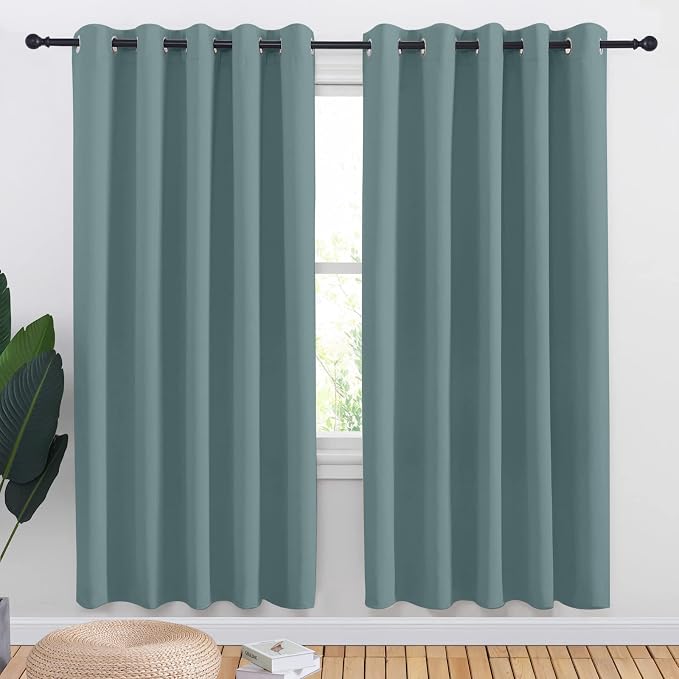 NICETOWN Greyish Blue Blackout Draperies Curtains by NICETOWN