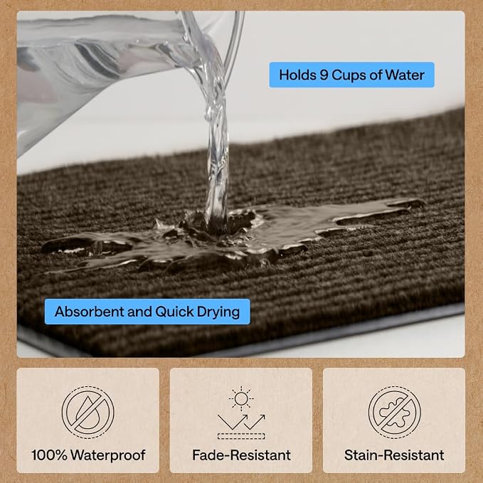 GORILLA GRIP Waterproof Traffic Guard Door Mat, Indoor Outdoor Heavy Duty - Image 5