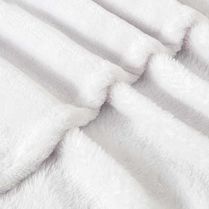 BEDELITE Fleece Blanket White Throw Blanket - Image 7