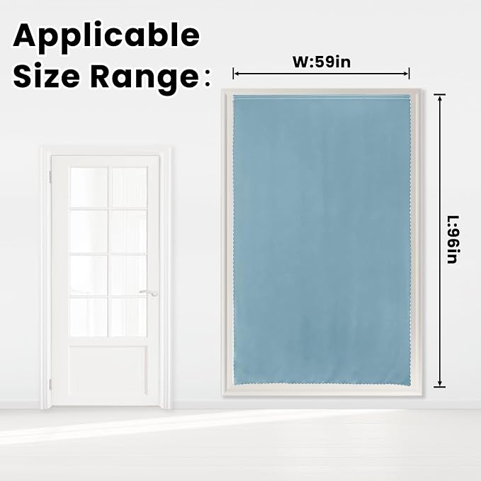 Self Adhesive Curtains, Portable Blackout Curtains Fabric Curtains - Image 7