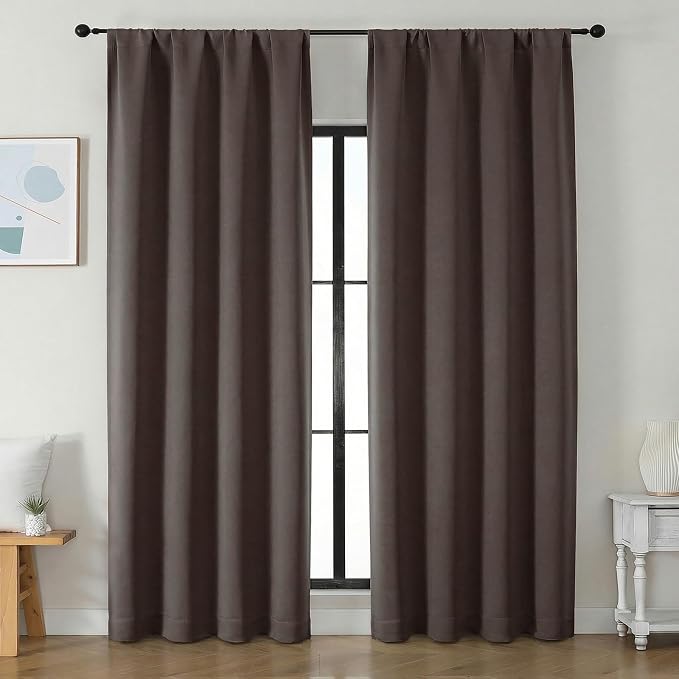 Simplebrand Chocolate Blackout Curtains by Simplebrand