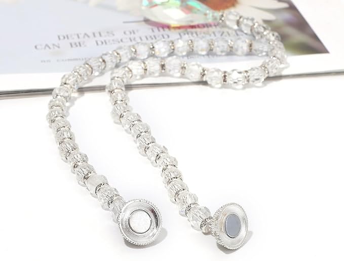 SUQ I OME 2 Pack of Luxury Crystal Beaded Magnetic Curtain Tieback and Holdback - Image 7