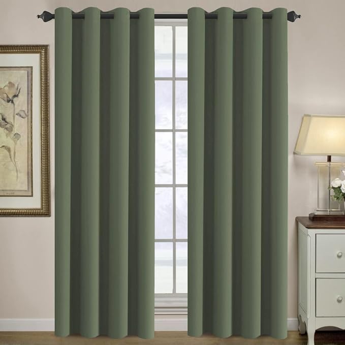 H.VERSAILTEX Green Blackout Curtain by HVERSAILTEX