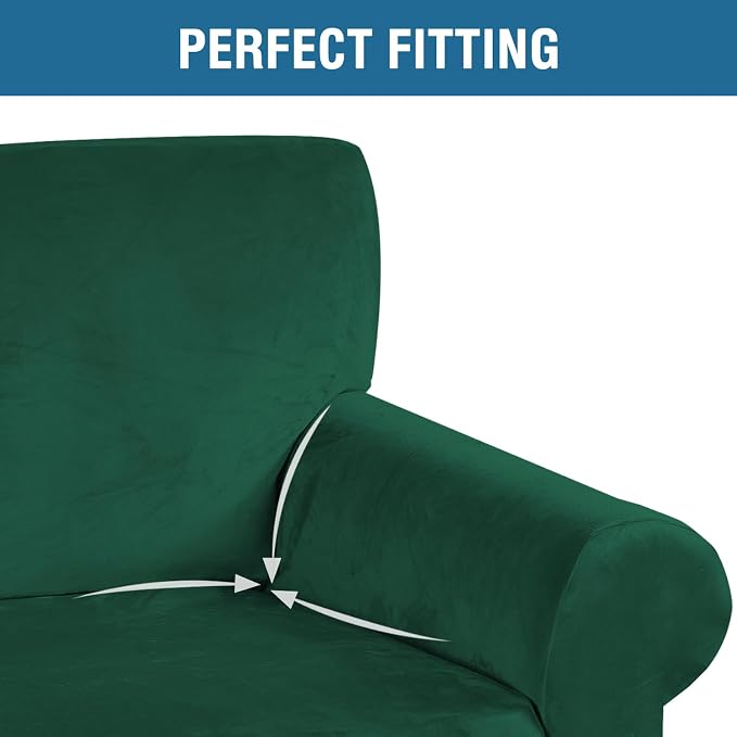 H.VERSAILTEX Stretch Velvet Loveseat Covers - Image 4