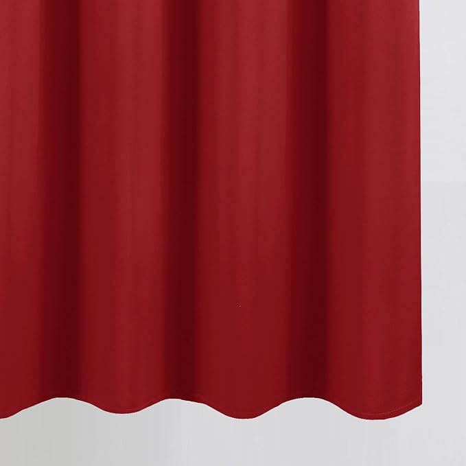 LEMOMO Bright Red Blackout Curtains 66 x 63 Inch Length/Set of 2 Curtain - Image 9