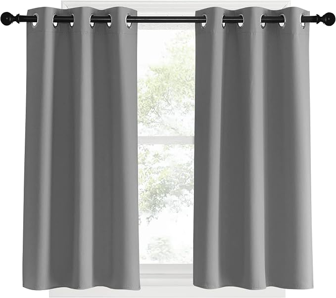 NICETOWN Room Darkening Kitchen Curtains, 2 Panels, 34 by 40, Window Treatment - Image 2