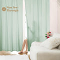 HOMEIDEAS Non-See-Through Sage Green Privacy Sheer Curtains, 52 X 96 Inches by HOMEIDEAS