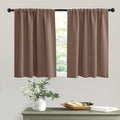 RYB HOME Short Mocha Blackout Curtains by RYBHOME