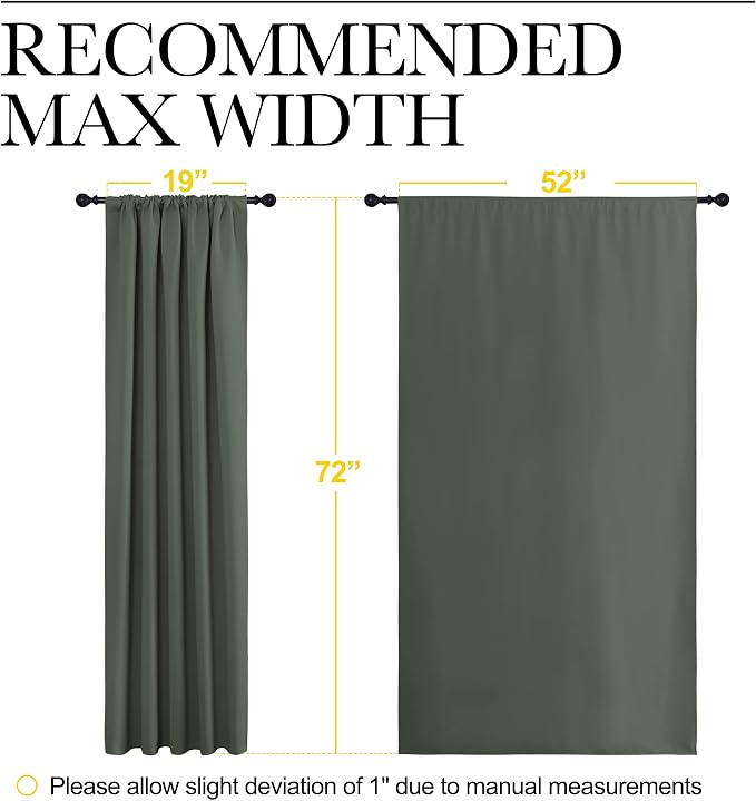 NICETOWN Bedroom Curtains Blackout Draperies - Image 7