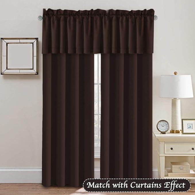 H.VERSAILTEX Blackout Valances for Windows, Kitchen Valance Curtains for Living - Image 3