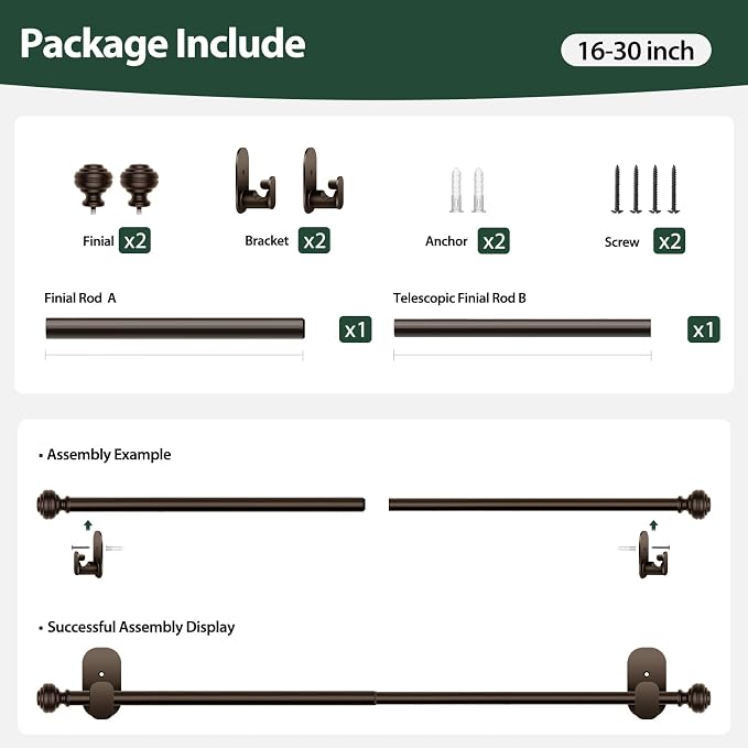 KAMANINA Curtain Rods No Drilling - Image 6