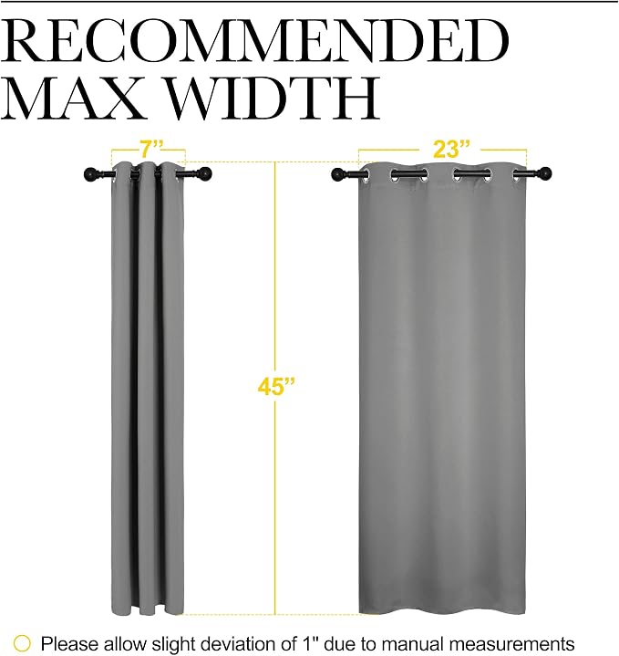 NICETOWN Silver Grey Blackout Curtain Panels - Image 6