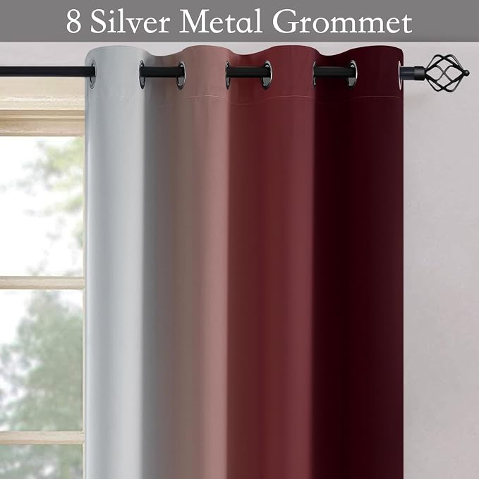 SimpleHome Ombre Room Darkening Curtains 36 inches Length - Image 4