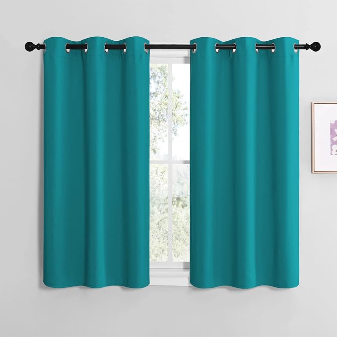 NICETOWN ROM Darkening Curtains 40 inch Length 2 Panels, Thermal Insulated by NICETOWN