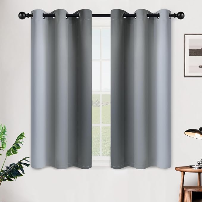 SimpleHome Ombre Room Darkening Curtains 45 inches Length - Image 2