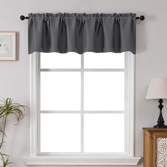 Chyhomenyc Blackout Valances for Windows, Short Window Valance Curtains for - Image 2