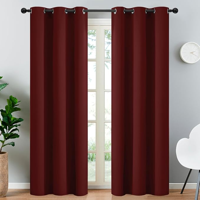 Yakamok Blackout Curtains for Bedroom, Thermal Insulated Blackout Window by Yakamok