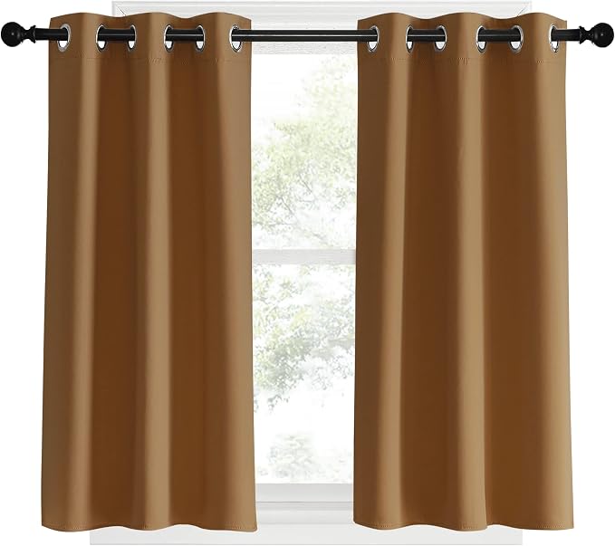 NICETOWN Window Curtains Blackout Drapes, 1 Pair, 34 by 40-inch, Thermal - Image 2