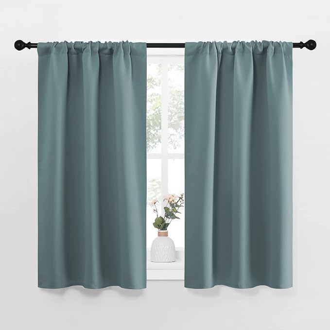NICETOWN Greyish Blue Blackout Curtains Panels by NICETOWN