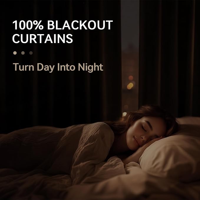 Linen Textured Total Blackout Curtains - Image 3