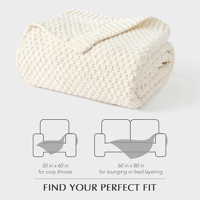 EVERGRACEHOME Chunky Chenille Knit Throw Blanket - Image 8