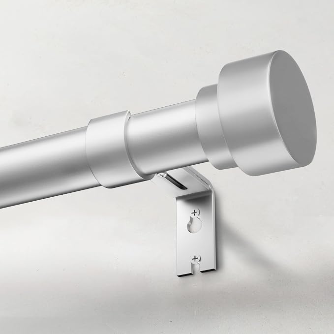 Extra Long Curtain Rods for Windows 32 to 240 Inch, 1 Inch Silver Heavy Duty by IFELS